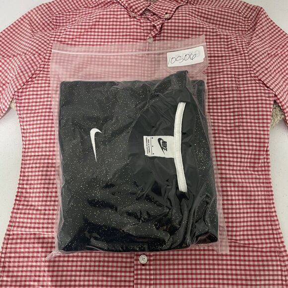 Nike Sweater Womens Medium Black Gold Speckle Crewneck Swoosh Pullover Athletic - Picture 9 of 9